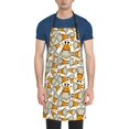 thumbnail image 1 of Lsque Giraffes Head Waterproof Apron Chef Aprons for Men Heavy Duty Chemical Work Apron Extra Long Grilling Aprons with Adjustable Bib Apron, 1 of 9
