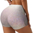 thumbnail image 1 of Lsque Glitter Light Pearl Pattern High Waisted Biker Shorts for Women-Tummy Control Fitness Athletic Workout Running Yoga Gym Shorts,Moisture-Wicking-, 1 of 9