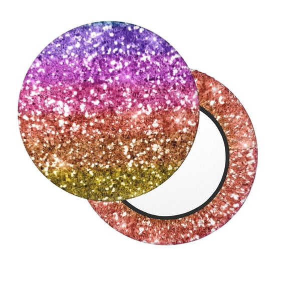 Lsque Glitter Rainbow Round Bar chair cushion covers Velvet Fabric Premium Comfort Protects from Scratches and Stains for 14-17 Inch Chair- 12 inch