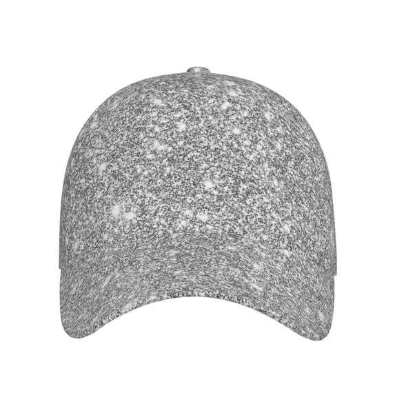 Lsque GlitterSilver Baseball Cap Trucker Low Profile Hat Golf Dad Hat Adjustable Original Classic Unconstructed Plain Cap Men Women