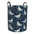 thumbnail image 1 of Lsque Glowing Butterfly pattern Laundry Hamper Basket, Tall Woven Rope Hamper Basket for Clothes, Lightweight Storage Basket, Collapsible Waterproof-, 1 of 8