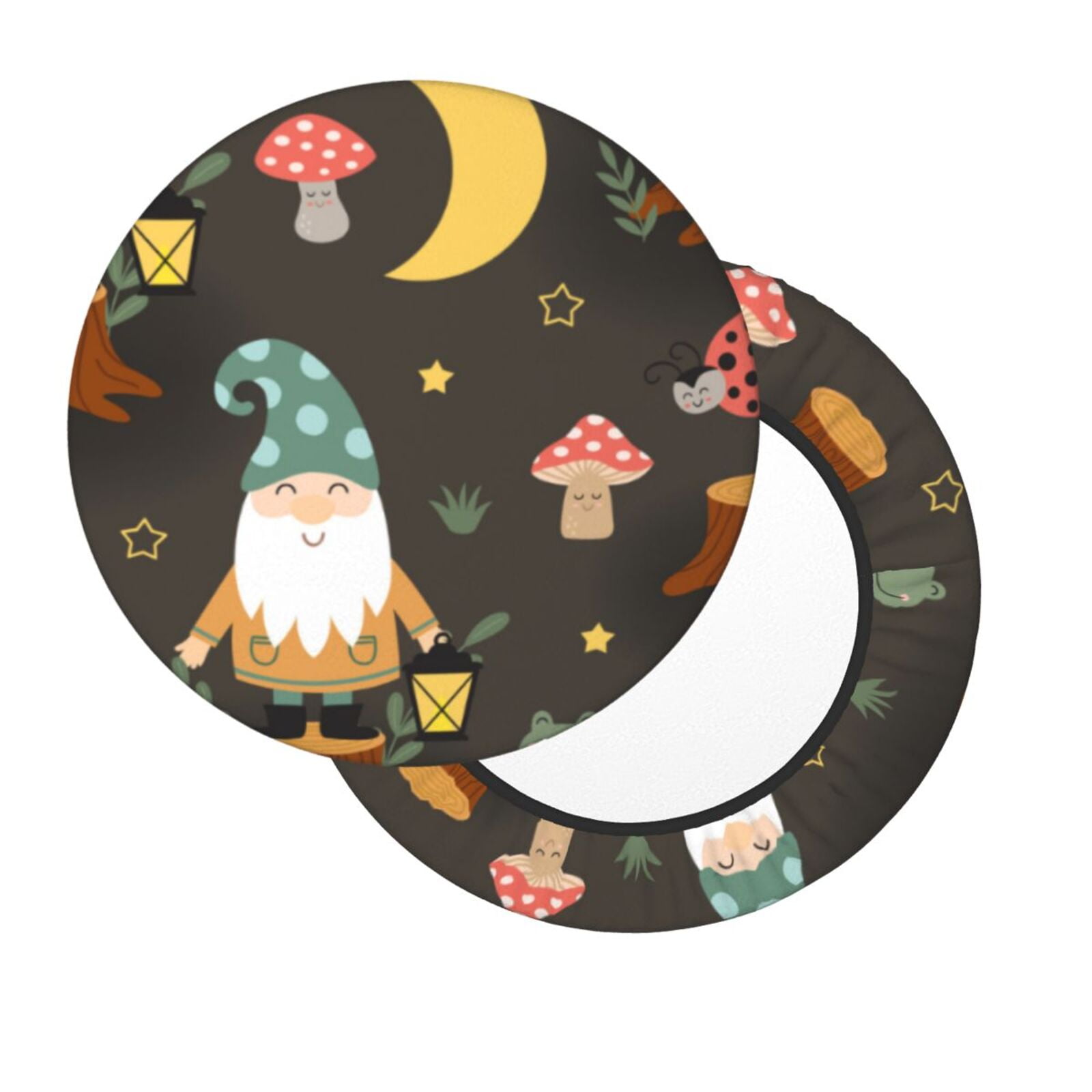 Lsque Gnome Insect Frog Round Bar chair cushion covers Velvet Fabric