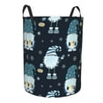 thumbnail image 1 of Lsque Gnome and Snowflakes pattern Laundry Hamper Basket, Tall Woven Rope Hamper Basket for Clothes, Lightweight Storage Basket, Collapsible Waterproof-Small, 1 of 8