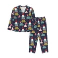 thumbnail image 1 of Lsque Gnome With Mushroom Pattern Long Sleeve Pajama Set for Women - Soft 2-Piece Sleepwear and Loungewear Set with Pockets, Comfy Nightwear-X-Large, 1 of 7