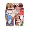 thumbnail image 1 of Lsque Gnomes Books Tea Cups Mens Sleep Pajama Shorts,Short Pajama Pants, Cotton Ultra-Soft Knit-4X-Large, 1 of 9