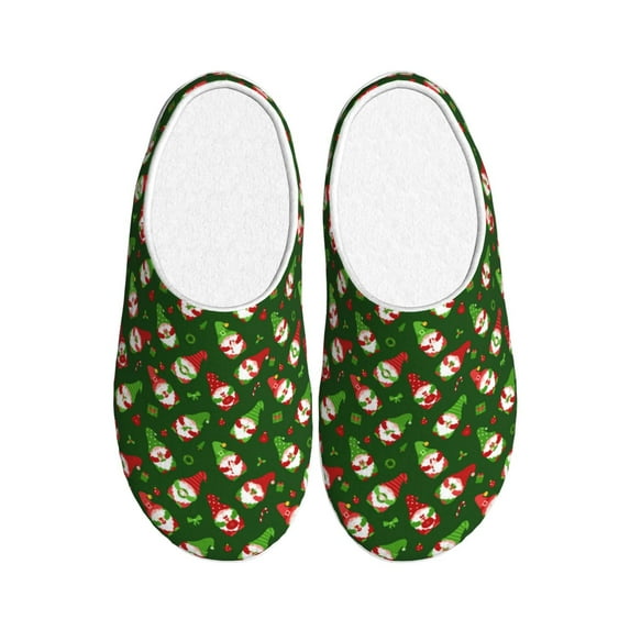 Lsque Gnomes In Caps Pattern Womens Comfort Cotton on Scuff With Memory Foam and Anti-skid Sole Slipper-46/47