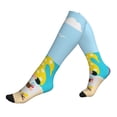 thumbnail image 1 of Lsque Gnomes On The Beach Pattern Sport Compression Socks for Men & Women 15-20 mmHg Knee High Nurse Pregnant Running Medical and Travel Athletic, 1 of 6