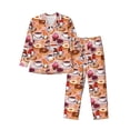 thumbnail image 1 of Lsque Gnomes With Coffee Pattern Long Sleeve Pajama Set for Men - Soft 2-Piece Sleepwear and Loungewear Set with Pockets, Comfy Nightwear-Small, 1 of 7