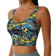 thumbnail image 1 of Lsque Goal Time Printed Women'S Sports Bra, Compression, Moisture Wicking, High-Impact Sports Bra For Women,Supportive sports bra-Small, 1 of 9