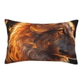 thumbnail image 1 of Lsque Gold Flame Pattern Wolf Pattern Pillow Case – Soft & Cozy Throw Pillow Cover, Hypoallergenic Cushion Case for Sleeping Women with Envelope Closure-20"x30", 1 of 6