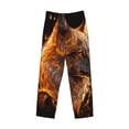 thumbnail image 1 of Lsque Gold Flame Pattern Wolf Print Men's Pajama Pants, Lounge Pant - Comfortable Home Wear,Elastic Waistband, Stylish Design-X-Large, 1 of 9