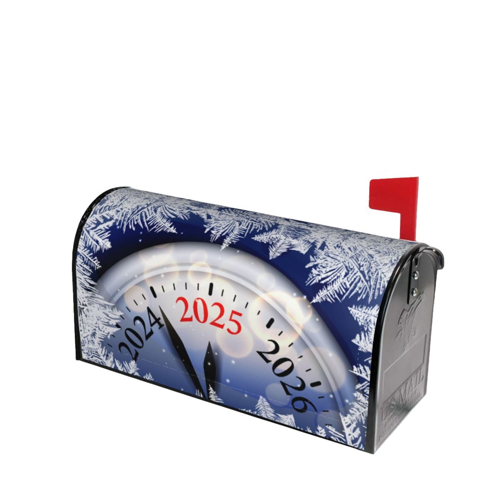 Lsque Gold Glitter Shining In Light With 2025 Mailbox Cover Standard Size Mailbox