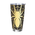 thumbnail image 1 of Lsque Gold Spider On The Web Pattern 20oz Car Cup with Lid and Straw, Insulated Coffee Cup with Straw Topper, Spill Proof Travel Coffee Mug, Stainless Steel Tumble-Without Straw, 1 of 8