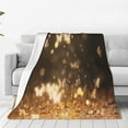 thumbnail image 1 of Lsque Gold butterfly glitter Pattern Fuzzy Fleece Throw Blanket Extra Large,Super Soft,Fluffy and Warm Blankets for Couch,Bed,All Season Use-40"x30", 1 of 7