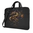 thumbnail image 1 of Lsque Golden Dragon Tattoo Art Pattern Laptop Bag – Portable & Slim Single-Shoulder Computer Case with Adjustable Strap, Protective, Lightweight for 13”/14”/15.6” Laptops, 1 of 8