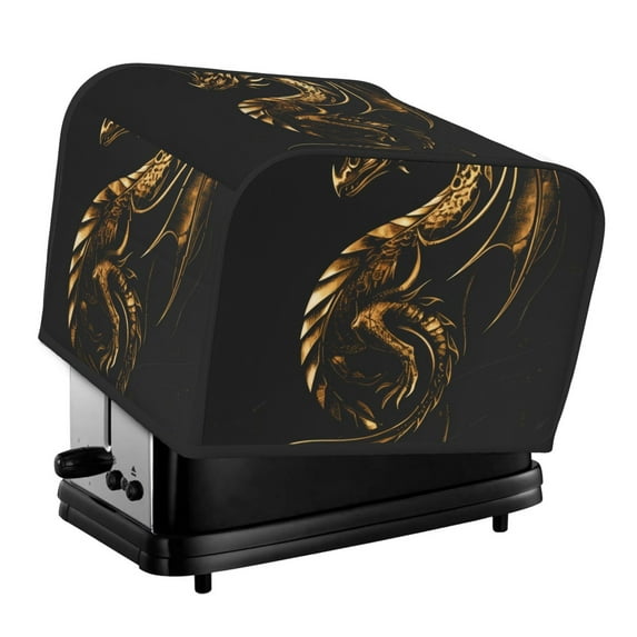 Lsque Golden Dragon Tattoo Art Print 4 Slice Toaster Cover , Kitchen Appliance Dustproof Protector , Toaster Protector Dustproof Kitchen Appliance Cover