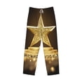 thumbnail image 1 of Lsque Golden Glitter And Light Print Men's Pajama Pants, Lounge Pant - Comfortable Home Wear,Elastic Waistband, Stylish Design-Large, 1 of 9