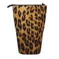 thumbnail image 1 of Lsque Golden Leopard Glitter Pattern Telescopic Pencil Bag Pen Holder Stationery Case, Stand-up Retractable Transformer Bag Organizer, 1 of 6