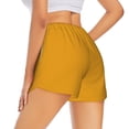 thumbnail image 1 of Lsque Goldenrod Printed Women's Running Shorts with Liner Pockets,Elastic Quick Dry Workout Athletic Gym Yoga Shorts,Womens High Waist Shorts-Small, 1 of 9