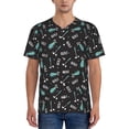 thumbnail image 1 of Lsque Golf Bags And Balls Pattern Mens Polo Golf Shirts Funny Graphics Shorts Sleeve Button Shirts Baseball T-shirt-Large, 1 of 7