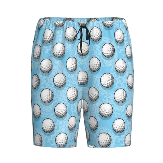 Lsque Golf Balls 1 Mens Sleep Pajama Shorts,Short Pajama Pants, Cotton Ultra-Soft Knit-XX-Large