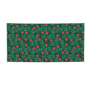 Lsque Good Luck Ladybug Pattern Party Banner, Festive Banner , Holiday Celebrations and Events for Carnival Birthday Party Festival Decorations-Small