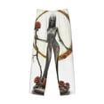 thumbnail image 1 of Lsque Gothic Skeleton With Roses Print Men's Pajama Pants, Lounge Pant - Comfortable Home Wear,Elastic Waistband, Stylish Design-XX-Large, 1 of 9