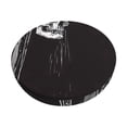 thumbnail image 1 of Lsque Gothic Skull Drape Pattern Round Bar chair cushion covers Velvet Fabric Premium Comfort Protects from Scratches and Stains for 14-17 Inch Chair-12 inch, 1 of 7