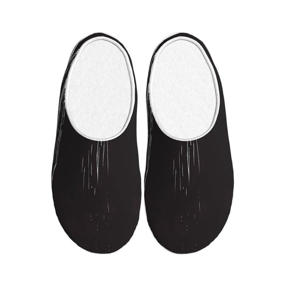 Lsque Gothic Skull Drape Pattern Womens Comfort Cotton on Scuff With Memory Foam and Anti-skid Sole Slipper-39/40