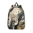 thumbnail image 1 of Lsque Graceful Snow Leopard Pattern Canvas Daypack, Durable Backpack, High-quality Versatile Backpack,Vintage Compact Backpack-Small, 1 of 1