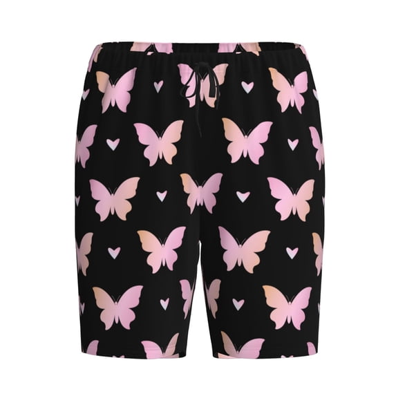 Lsque Gradient Butterfly Mens Sleep Pajama Shorts,Short Pajama Pants, Cotton Ultra-Soft Knit-XX-Large