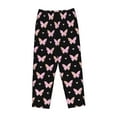 thumbnail image 1 of Lsque Gradient Butterfly Print Women's Pajama Pants, Lounge Pant - Comfortable Home Wear,Elastic Waistband, Stylish Design-Small, 1 of 9