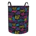 thumbnail image 1 of Lsque Graffiti Art pattern Laundry Hamper Basket, Tall Woven Rope Hamper Basket for Clothes, Lightweight Storage Basket, Collapsible Waterproof-Small, 1 of 8