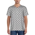 thumbnail image 1 of Lsque Gray Plaid Pattern Mens Polo Golf Shirts Funny Graphics Shorts Sleeve Button Shirts Baseball T-shirt-Large, 1 of 7