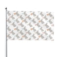 thumbnail image 1 of Lsque Gray Rabbit Pattern Flag,Gray Rabbit Printed Garden Flag 48 x 72 in - Double Sided Small Flags for Yard, 1 of 9