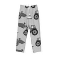 thumbnail image 1 of Lsque Gray Tractor Print Men's Pajama Pants, Lounge Pant - Comfortable Home Wear,Elastic Waistband, Stylish Design-Small, 1 of 9