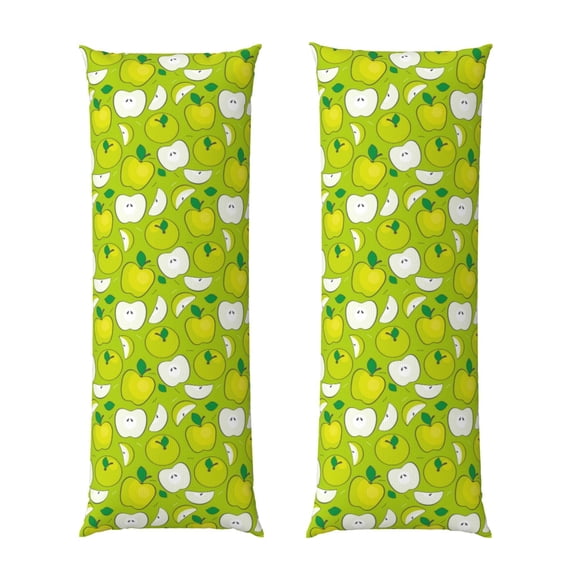 Lsque Green Apple Body Pillow Case Cover,Ultra-Soft Microfiber Bed Pillow Cases 20x54 inches,Elegant Bedding,Breathable Durable Pillow Cover with Envelope Closure