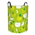 thumbnail image 1 of Lsque Green Apple pattern Laundry Hamper Basket, Tall Woven Rope Hamper Basket for Clothes, Lightweight Storage Basket, Collapsible Waterproof-Medium, 1 of 8