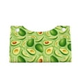 thumbnail image 1 of Lsque Green Avocado Printed Long Tissue Box Cover Holder, Facial Paper Organizer Dispenser,Triangle with Bottom Belt, PVC Leather Decorative Organizer, 1 of 9