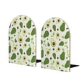 thumbnail image 1 of Lsque Green Avocado Printed Wood Bookends,Non-Skid Bookend for Shelves,Heavy Duty Support Bookends,Non-Slip Foam Pads for Office, Home, and Library,1 Pair, 1 of 8