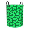 thumbnail image 1 of Lsque Green Broccoli pattern Laundry Hamper Basket, Tall Woven Rope Hamper Basket for Clothes, Lightweight Storage Basket, Collapsible Waterproof-Small, 1 of 8