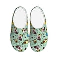 thumbnail image 1 of Lsque Green Cute Avocado Pattern Womens Comfort Cotton on Scuff With Memory Foam and Anti-skid Sole Slipper-37/38, 1 of 7
