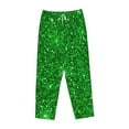 thumbnail image 1 of Lsque Green Glitter Print Women's Pajama Pants, Lounge Pant - Comfortable Home Wear,Elastic Waistband, Stylish Design-Small, 1 of 9