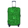 thumbnail image 1 of Lsque Green Glitter Printed Luggage Cover, Travel Luggage Protector,Scratch and Dirt Resistant, Fits 18-32 Inch Luggage - X-Large, 1 of 9