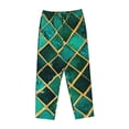 thumbnail image 1 of Lsque Green Mosaic Glass Print Women's Pajama Pants, Lounge Pant - Comfortable Home Wear,Elastic Waistband, Stylish Design-XX-Large, 1 of 9