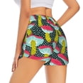 thumbnail image 1 of Lsque Green Mushroom Printed Women's Running Shorts with Liner Pockets,Elastic Quick Dry Workout Athletic Gym Yoga Shorts,Womens High Waist Shorts-X-Large, 1 of 9