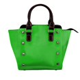 thumbnail image 1 of Lsque Green Pattern Leather Rivet Shoulder Bag – Elegant Genuine Leather & Microfiber PU Crossbody with Detachable Adjustable Strap, 1 of 5
