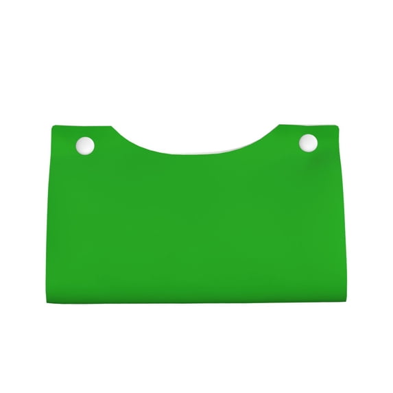 Lsque Green Printed Long Tissue Box Cover Holder, Facial Paper Organizer Dispenser,Triangle with Bottom Belt, PVC Leather Decorative Organizer