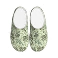 thumbnail image 1 of Lsque Green Snake Pattern Womens Comfort Cotton on Scuff With Memory Foam and Anti-skid Sole Slipper-39/40, 1 of 7