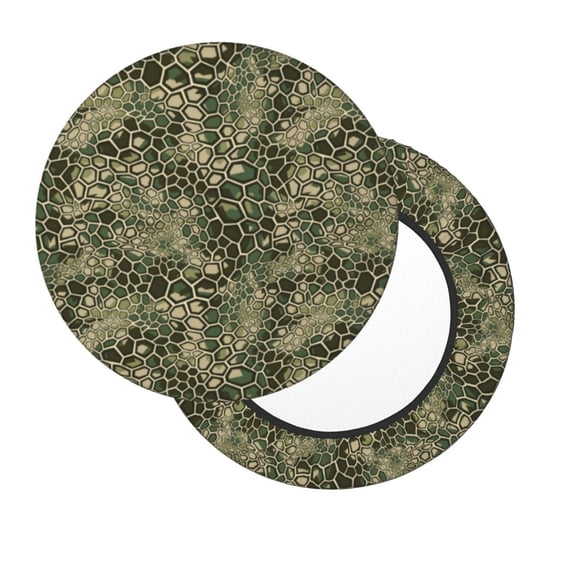 Lsque Green Snake Skin Round Bar chair cushion covers Velvet Fabric Premium Comfort Protects from Scratches and Stains for 14-17 Inch Chair- 13 inch